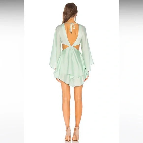 NWT! Michael Costello x REVOLVE Allete Dress in Aqua - Picture 4 of 9